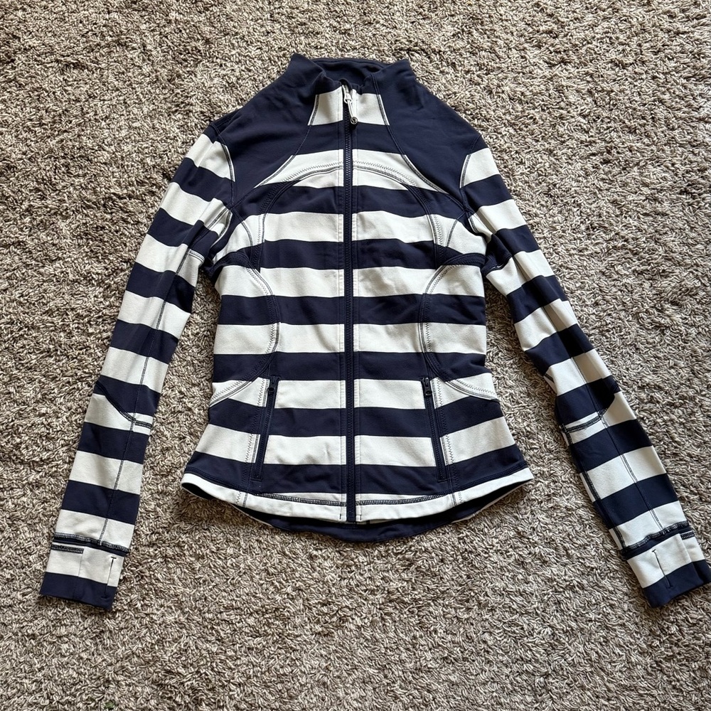 Lululemon Define Jacket - Navy and White Striped